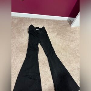 Free People Flare Black Stretchy Jeans